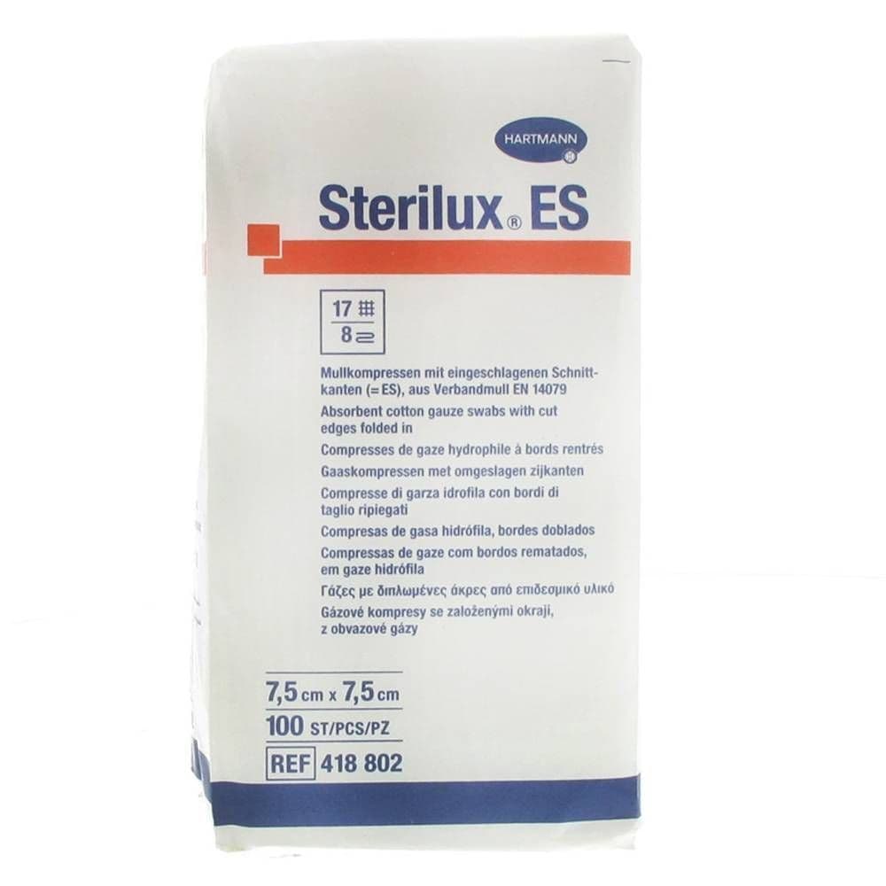 Hartmann Sterilux ES Compresse 8 Plis 7.5 x 7.5cm 418802 Compresses 100 pc(s)