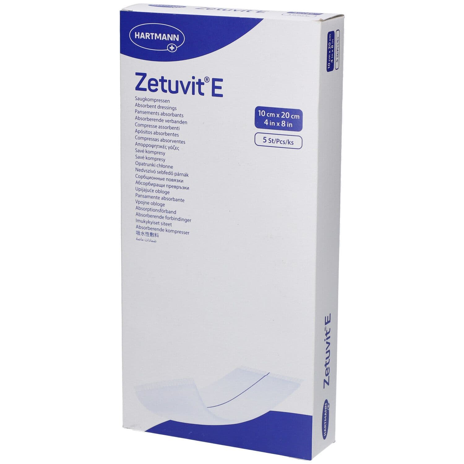 Hartmann Zetuvit E Stérile 10 x 20cm 413779 Compresses 5 pc(s)