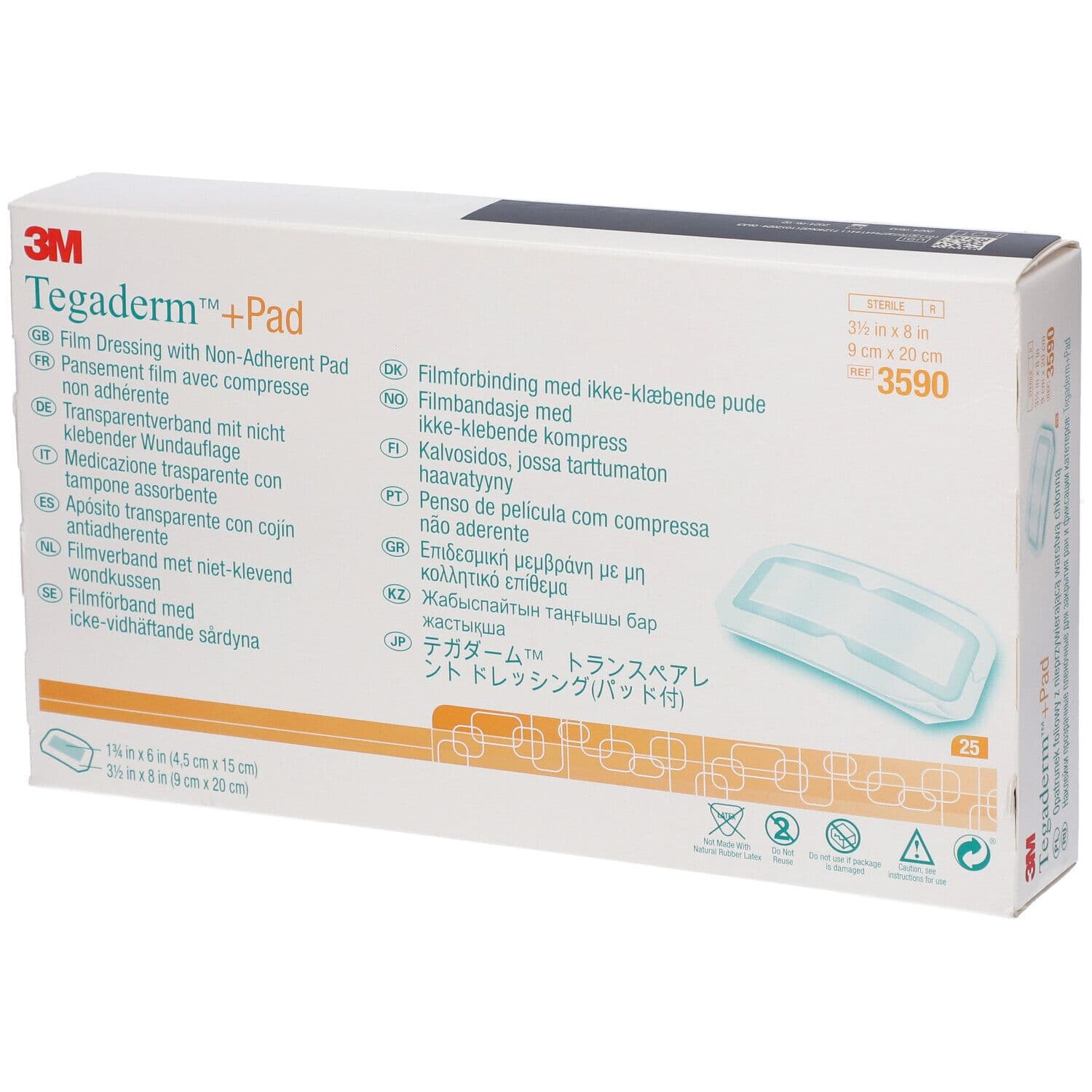 3M™ Tegaderm™ + Pad 9 x 20 cm Pansement(S) 25 pc(s)