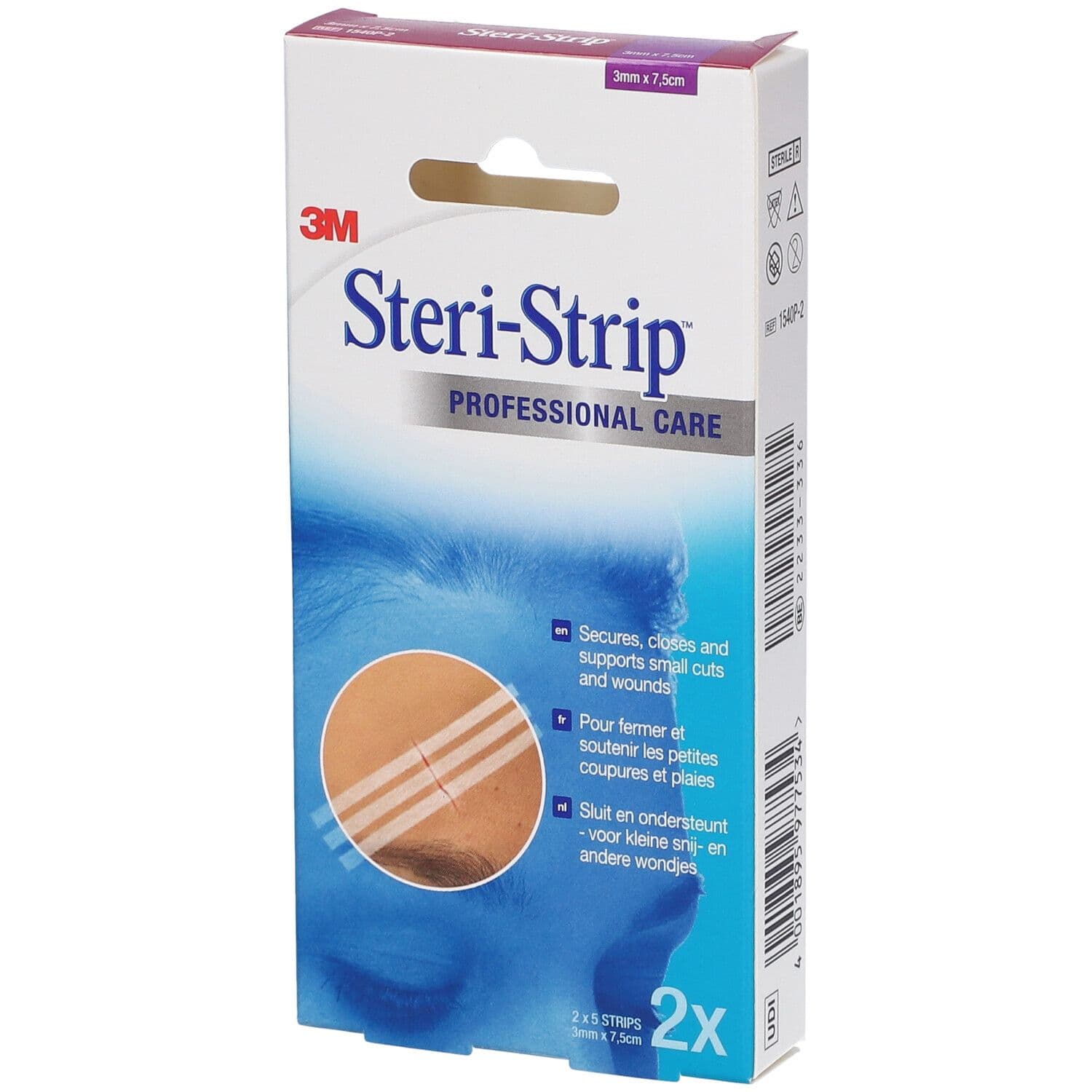 3M Steri-Strip stérile 3 mm x 75 Pansement(S) 10 pc(s)