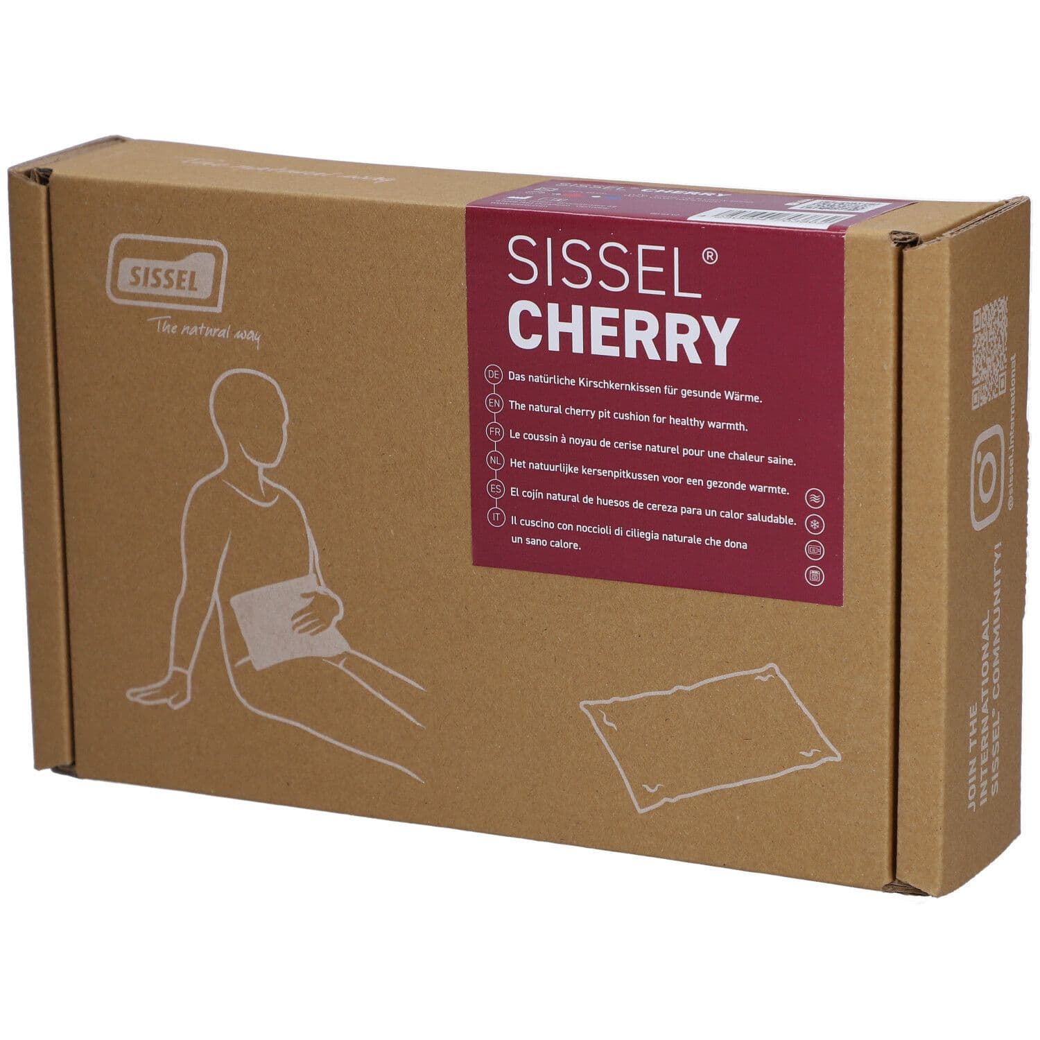 Sissel Cherry Coussin Noyaux de Cerise 20 cm x 40 cm Rouge 1 pc(s) Coussin Chauffant