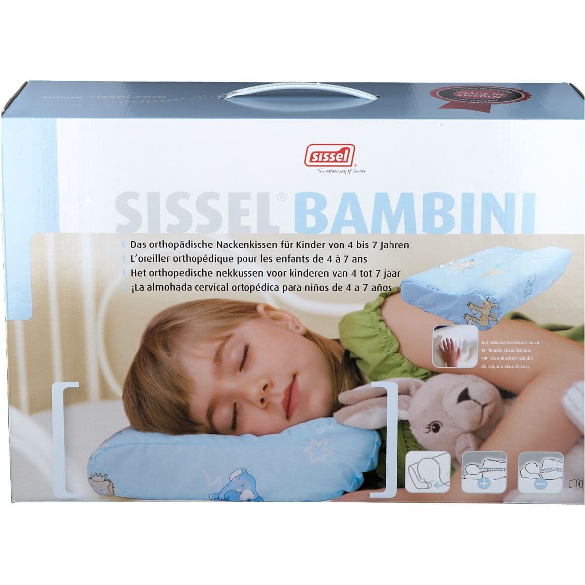 Sissel® Soft Bambini Oreiller + Housse 37 x 25 x 9 cm 1 pc(s) Oreiller