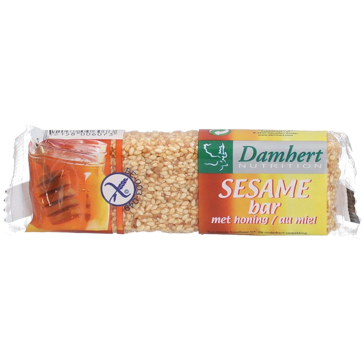 Damhert Barre de sésame sans gluten 50 g Barre