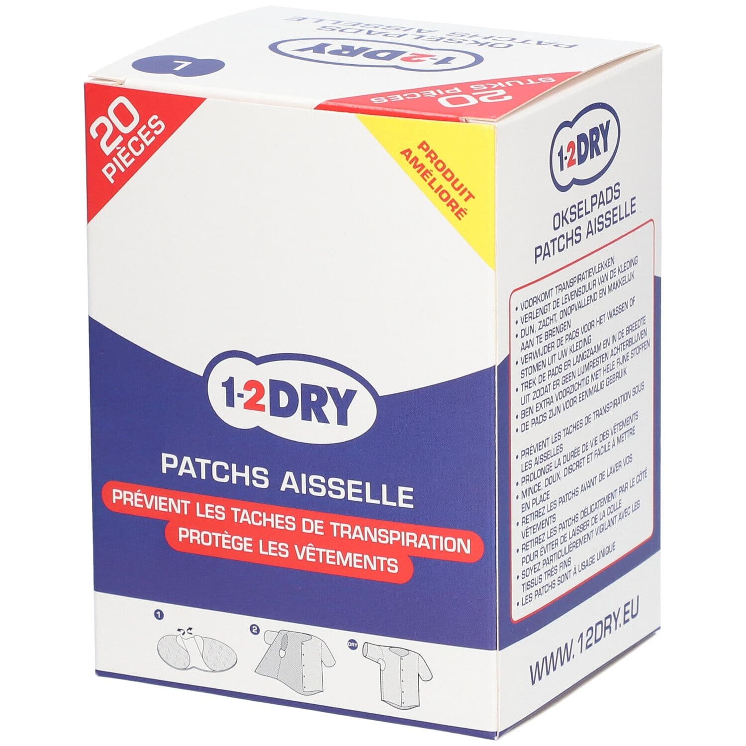 1-2 DRY Patchs aisselles Large 20 pc(s) Compresses