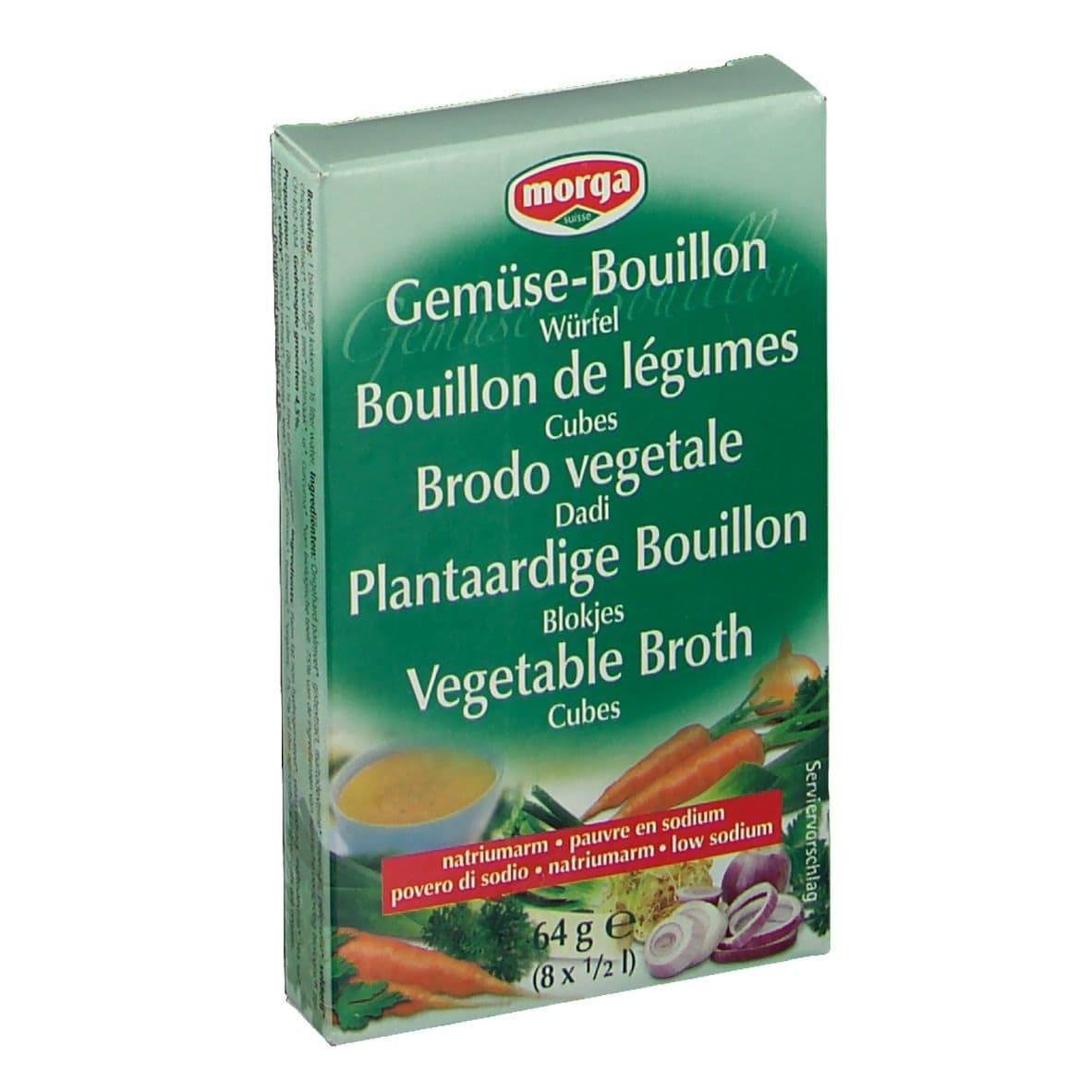Morga Cubes bouillon de légumes pauvres en sodium 8x8 g Cube(S)