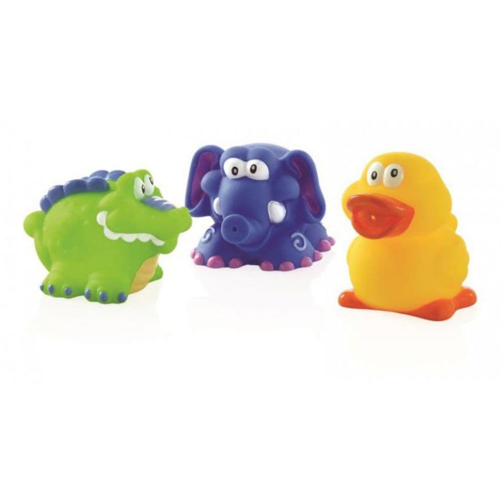 Nûby Jouets de bain Fun Squirters™ Canard - Crocodile -Eléphant 4 mois 3 pc(s) Autre