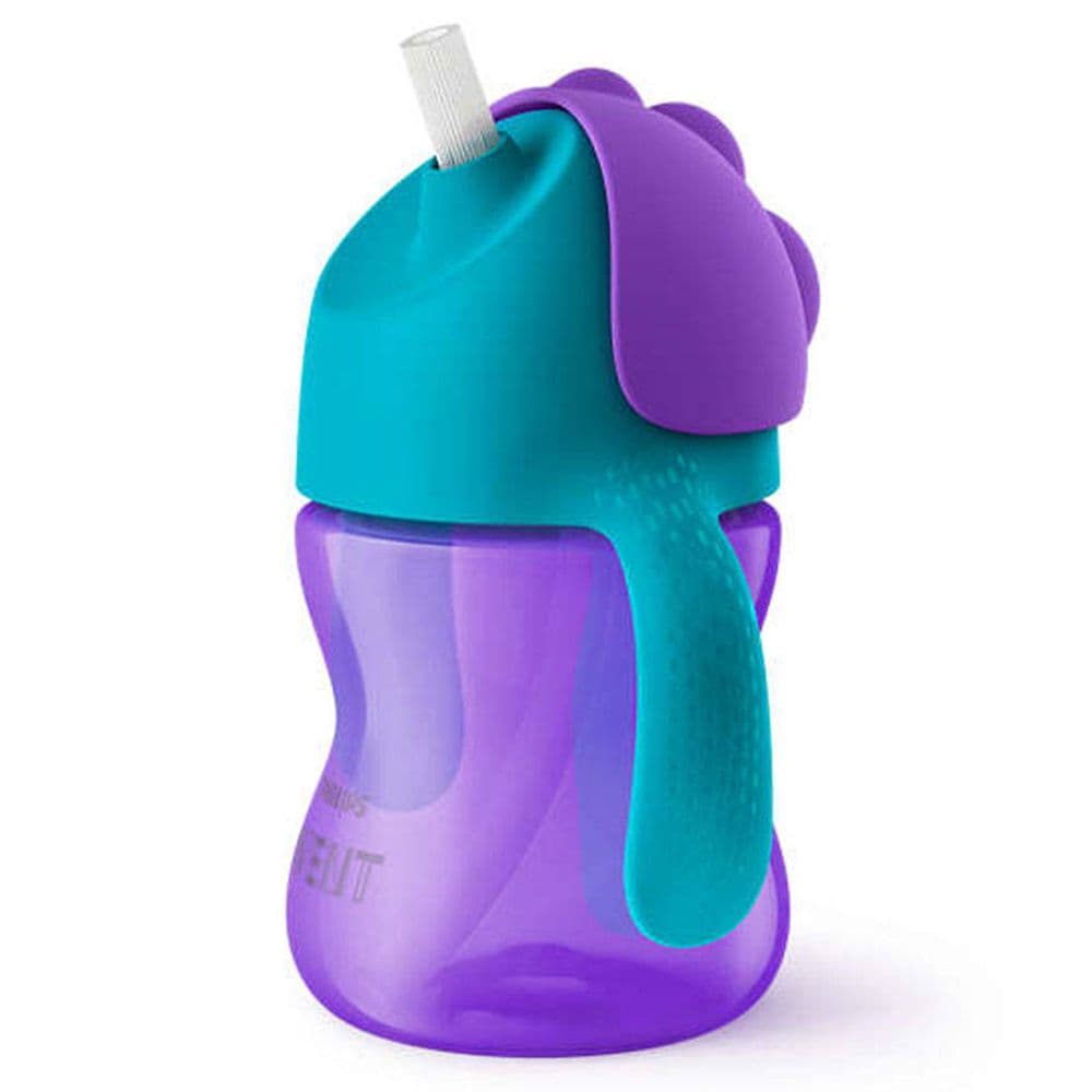 Avent Tasse à paille courbée Violet 200 ml Biberon