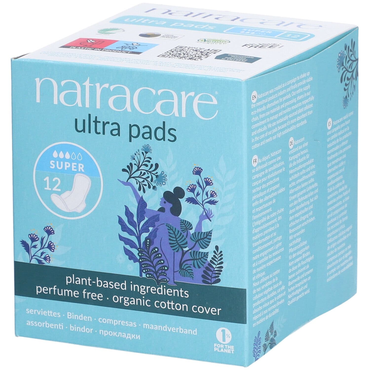 Natracare Serviettes Ultra Super Avec Ailes 12 pc(s) Serviette hygienique