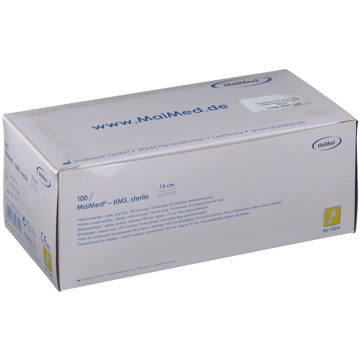 MaiMed® HMS Abaisse-Langue Bois stérile 15 cm Bâtonnet(S) 100 pc(s)