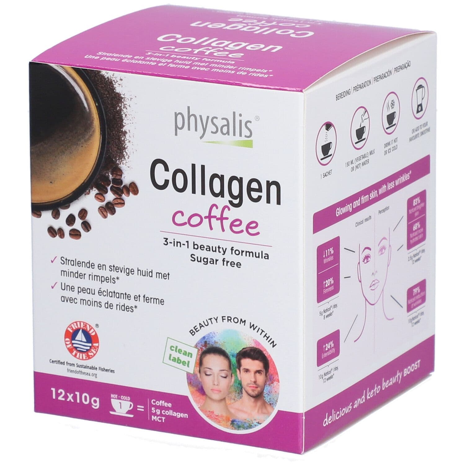 Physalis® Collagen Coffee 12x10 g Thé Instantané