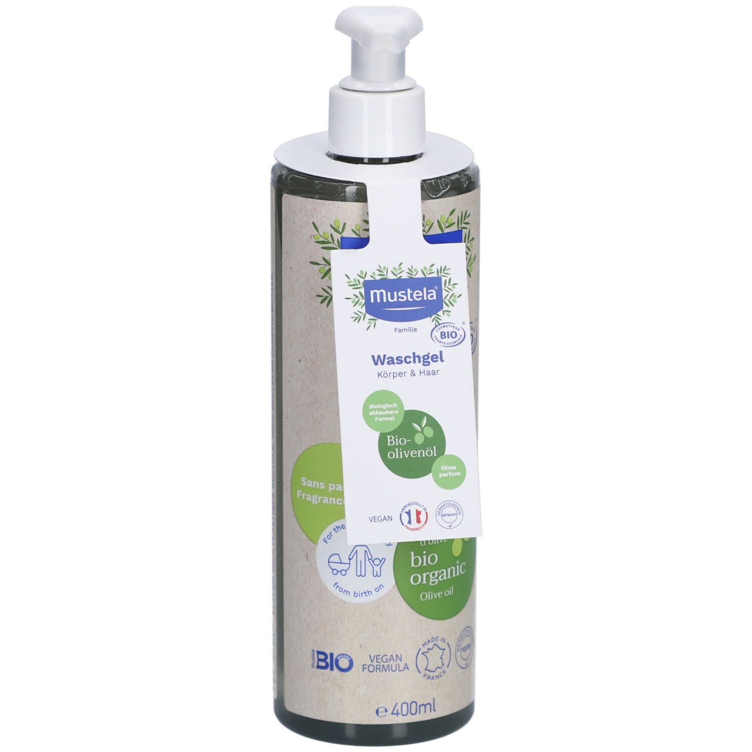 Mustela BIO Gel Lavant pour Toute la Famille 400 ml Gel Nettoyant