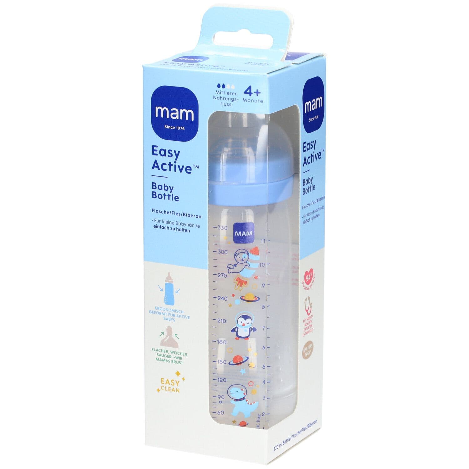 MAM Easy Active™ Zuigfles Boy 4 Maanden+ 330 ml Bouteilles