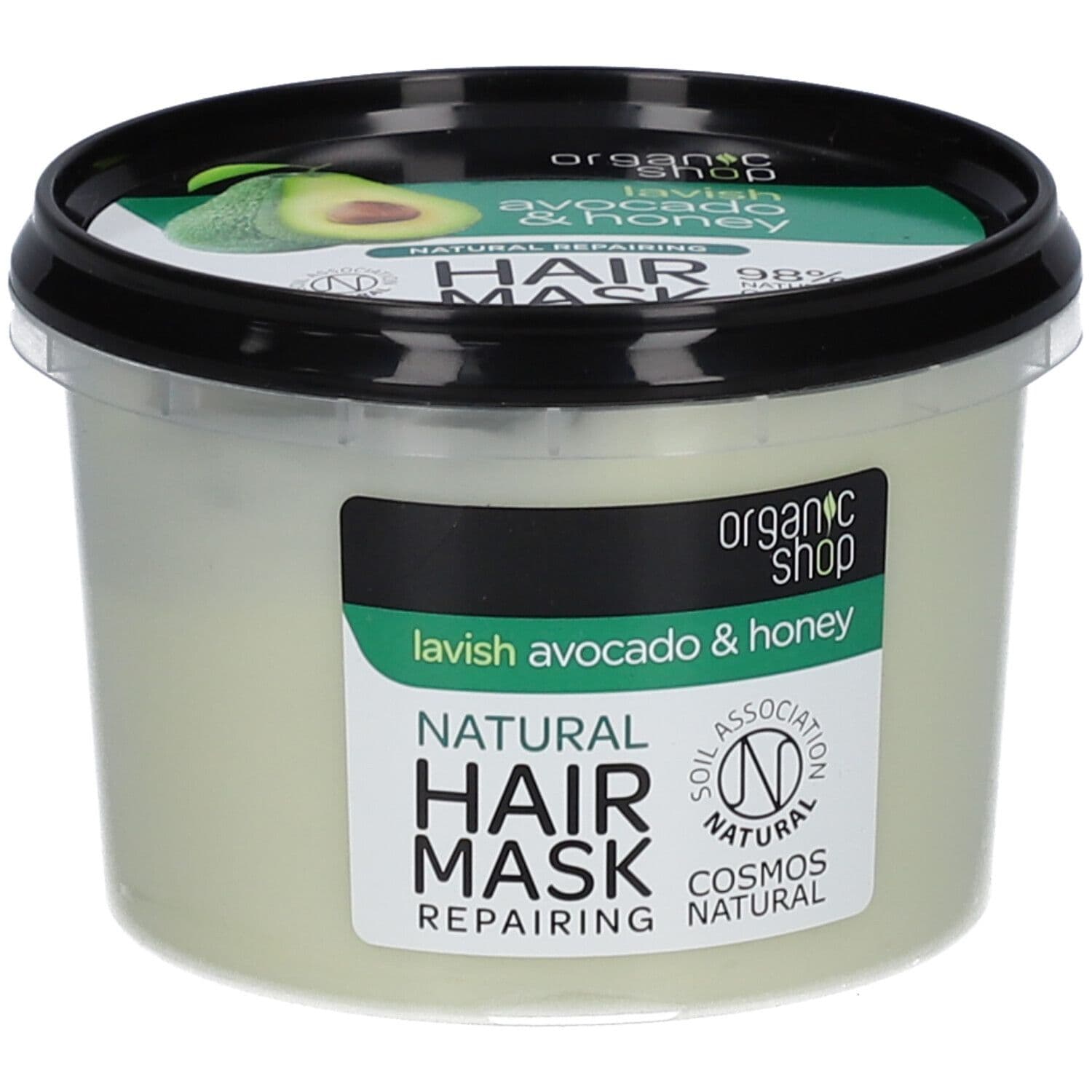 Organic Shop Masque Capillaire Réparateur Avocat & Miel 6,2x9,5x9,5 cm Masque
