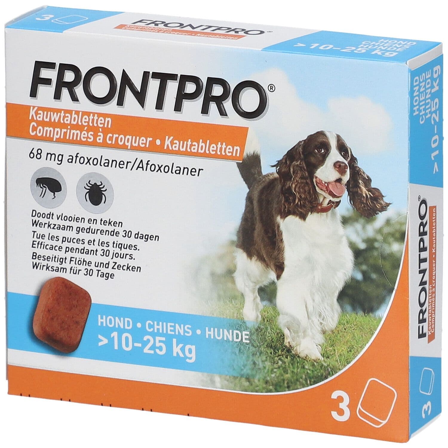 FRONTPRO® Comprimés à croquer Chien 10-25 kg 3 pc(s) Comprimé(S) À Croquer