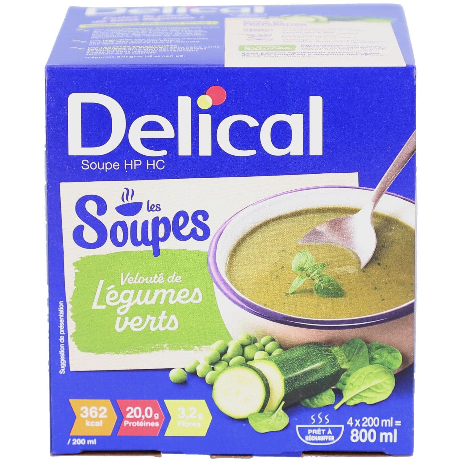 Delical Soupe HP HC Velouté de Légumes Verts 4x200 ml Autre
