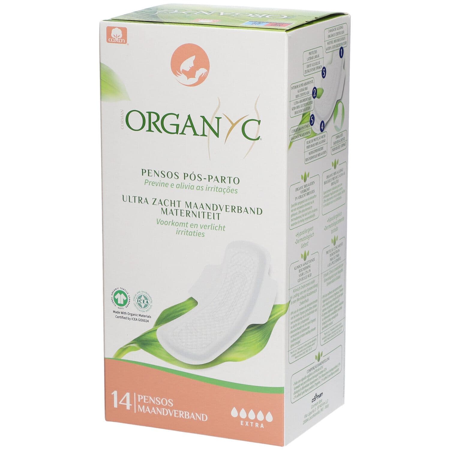 Organyc® Serviettes Maxi Douceur Maternité 10 pc(s) Serviette hygienique