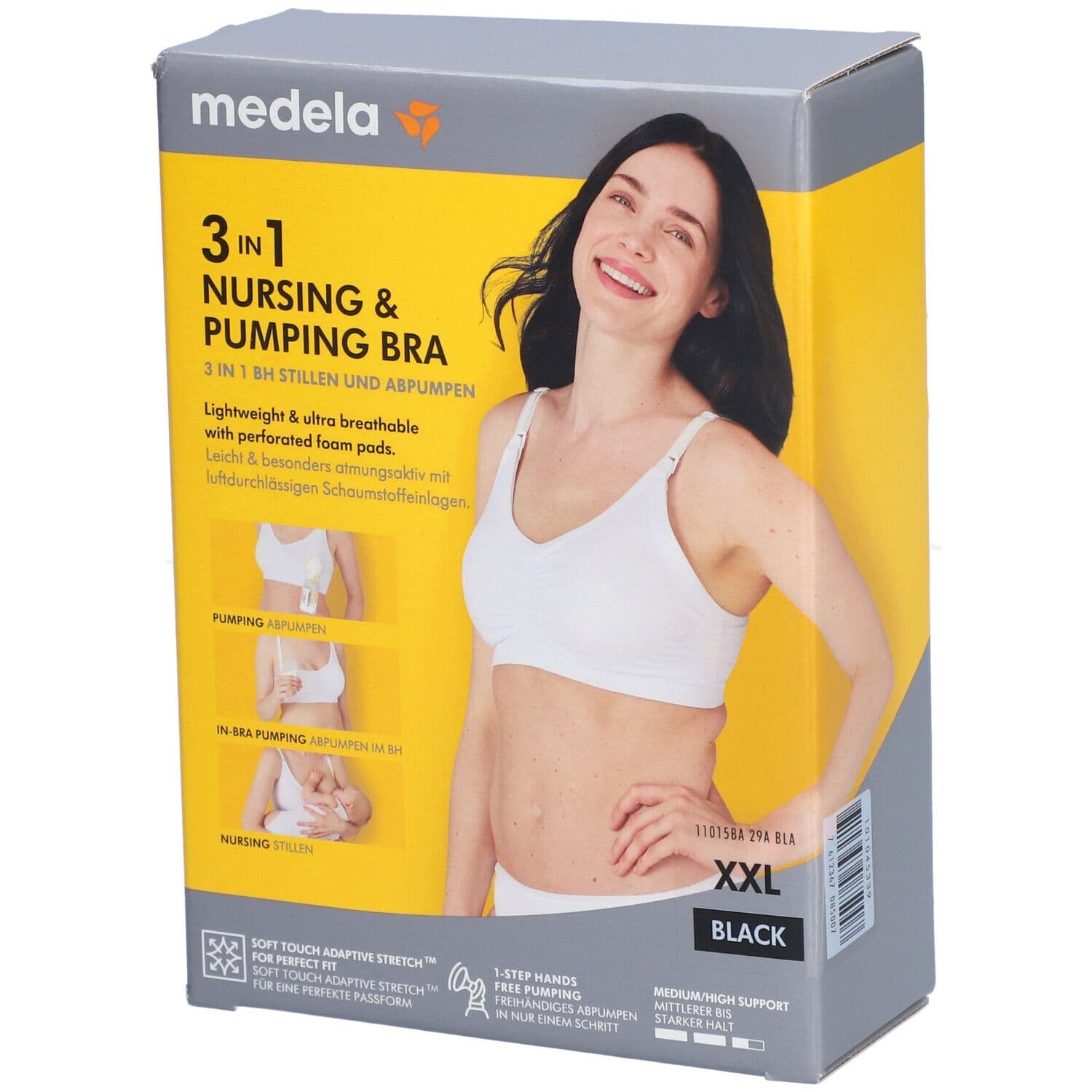 Medela Soutien-Gorge d'allaitement et d'expression de lait 3en1 - Noir - XXL 1 pc(s) Vêtements De Soin