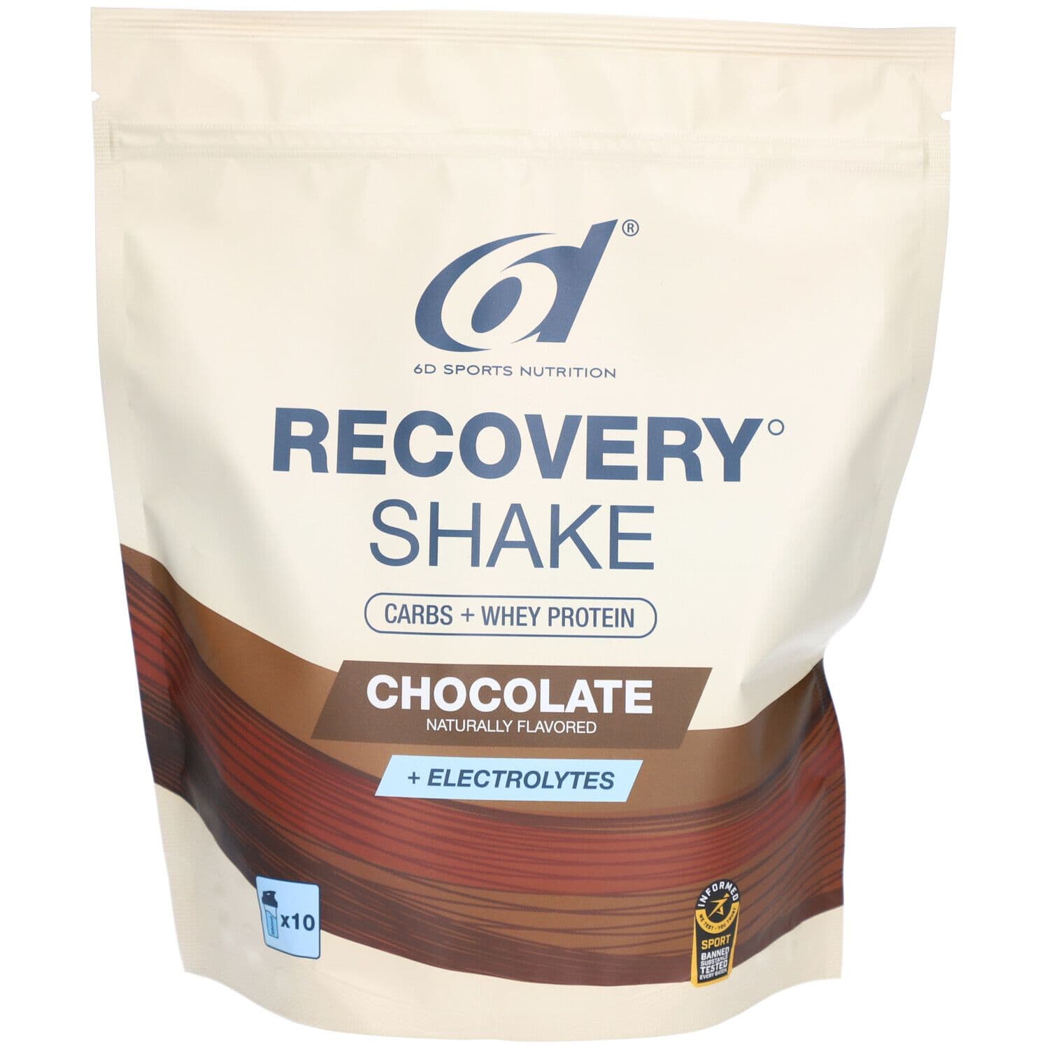 6d Sports Nutrition Recovery Shake Chocolat 850 g Poudre