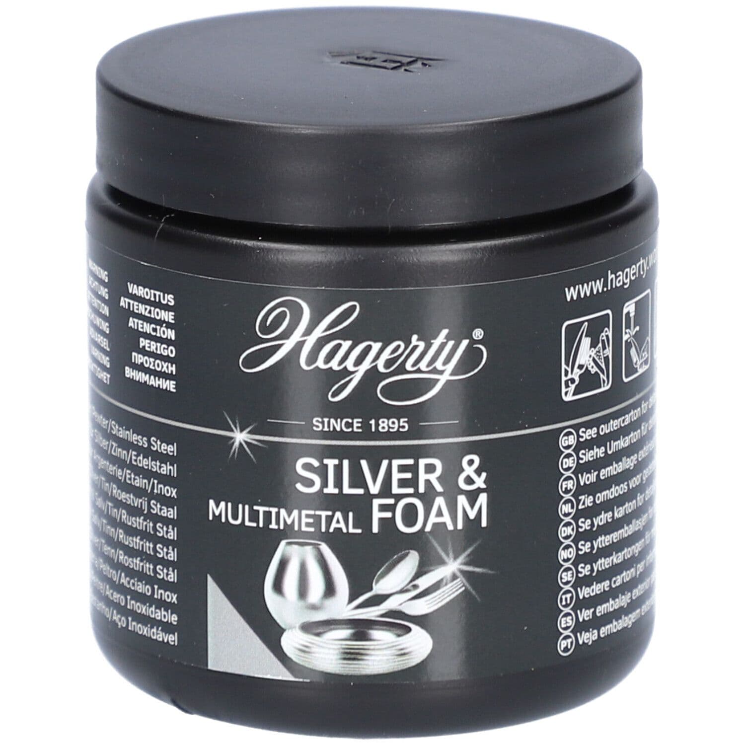 Hagerty® Silver & Multimetal Mousse de nettoyage pour l'argent, l'étain et l'acier inoxydable 185 g Produit(S) Nettoyant(S)