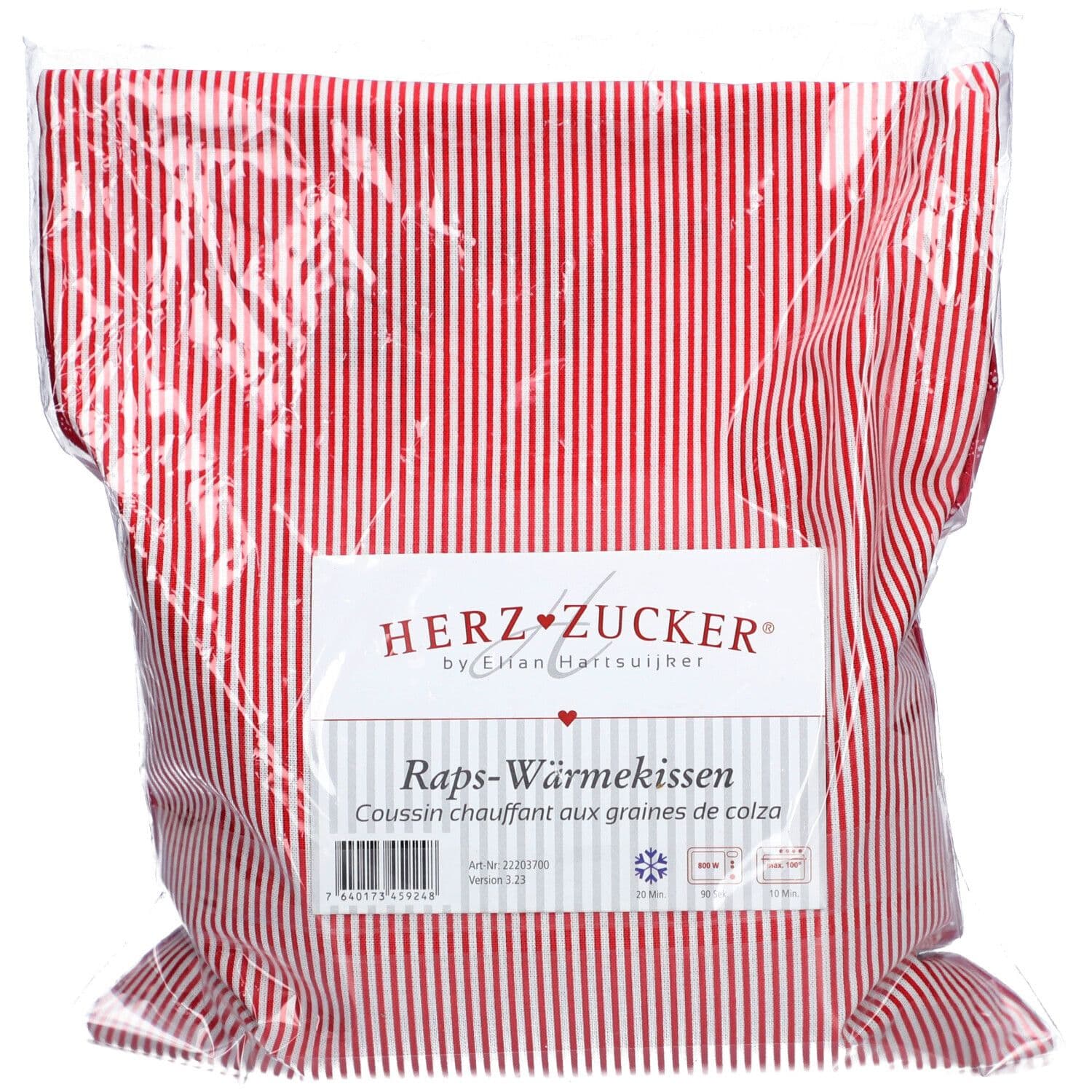 HERZZUCKER® Coussin Chauffant aux Graines de colza 26 x 21 cm Rouge avec motif étoiles 1 pc(s) Coussin Chauffant