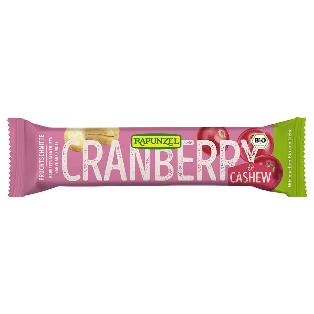RAPUNZEL Barre aux Fruits Canneberges-Noix de Cajou Bio 40 g Barre