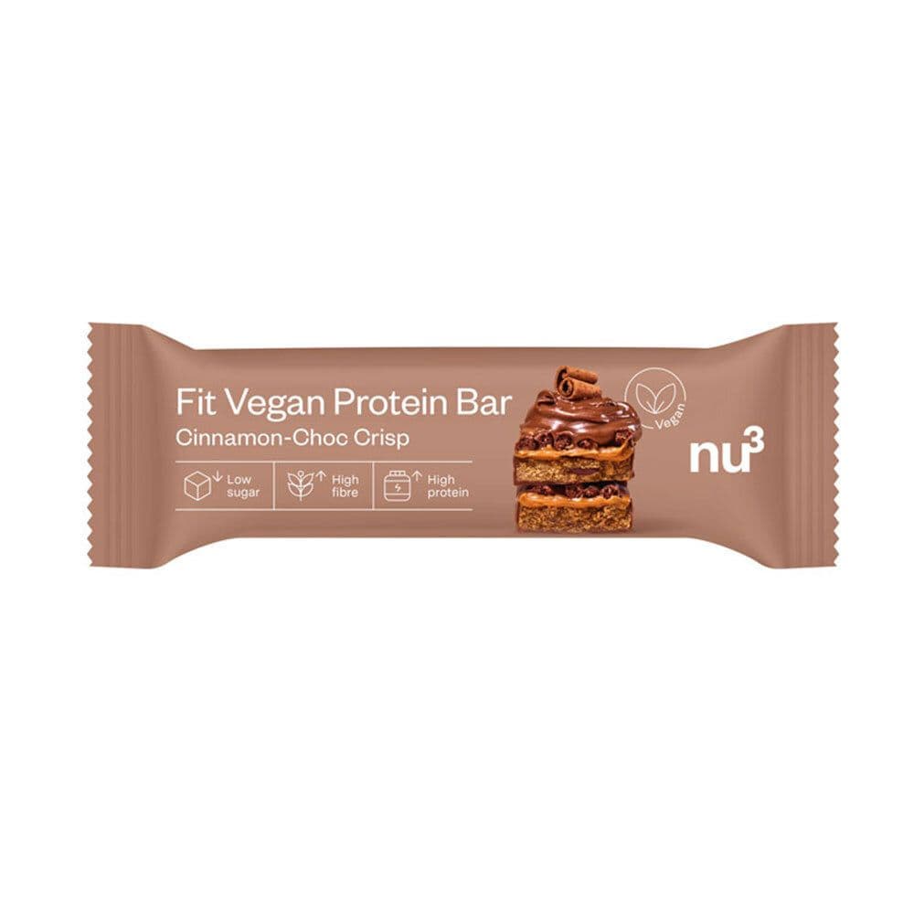 nu3 Fit Vegan Protein Bar Cannelle-Choco Crisp 50 g Barre