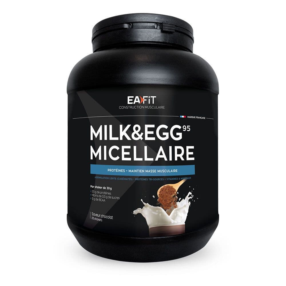 EA Fit Proteines Milk & Eggs 95 micellaire chocolat 750 g Poudre