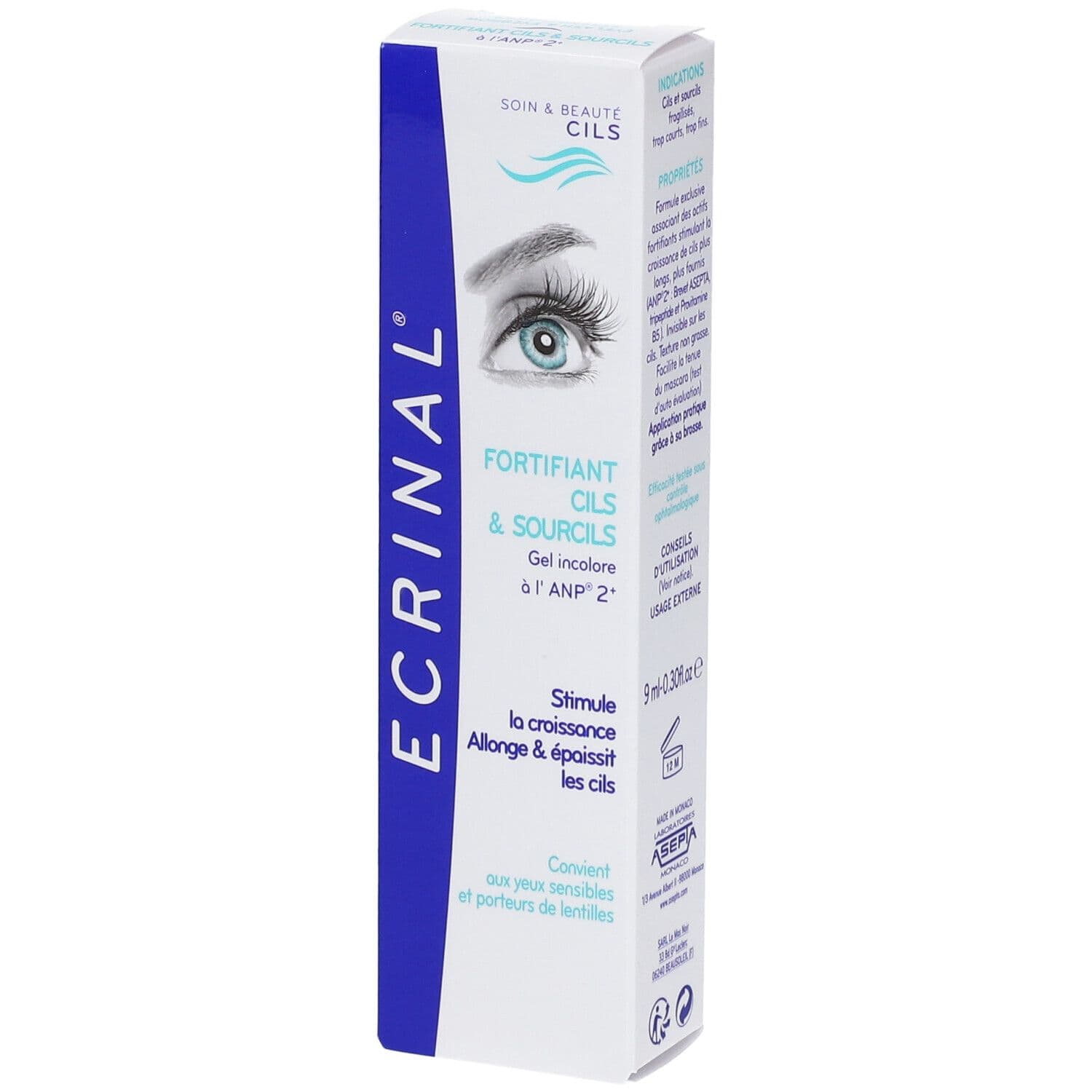 Asepta Ecrinal® Fortifiant cils & sourcils Gel(S) 9 ml