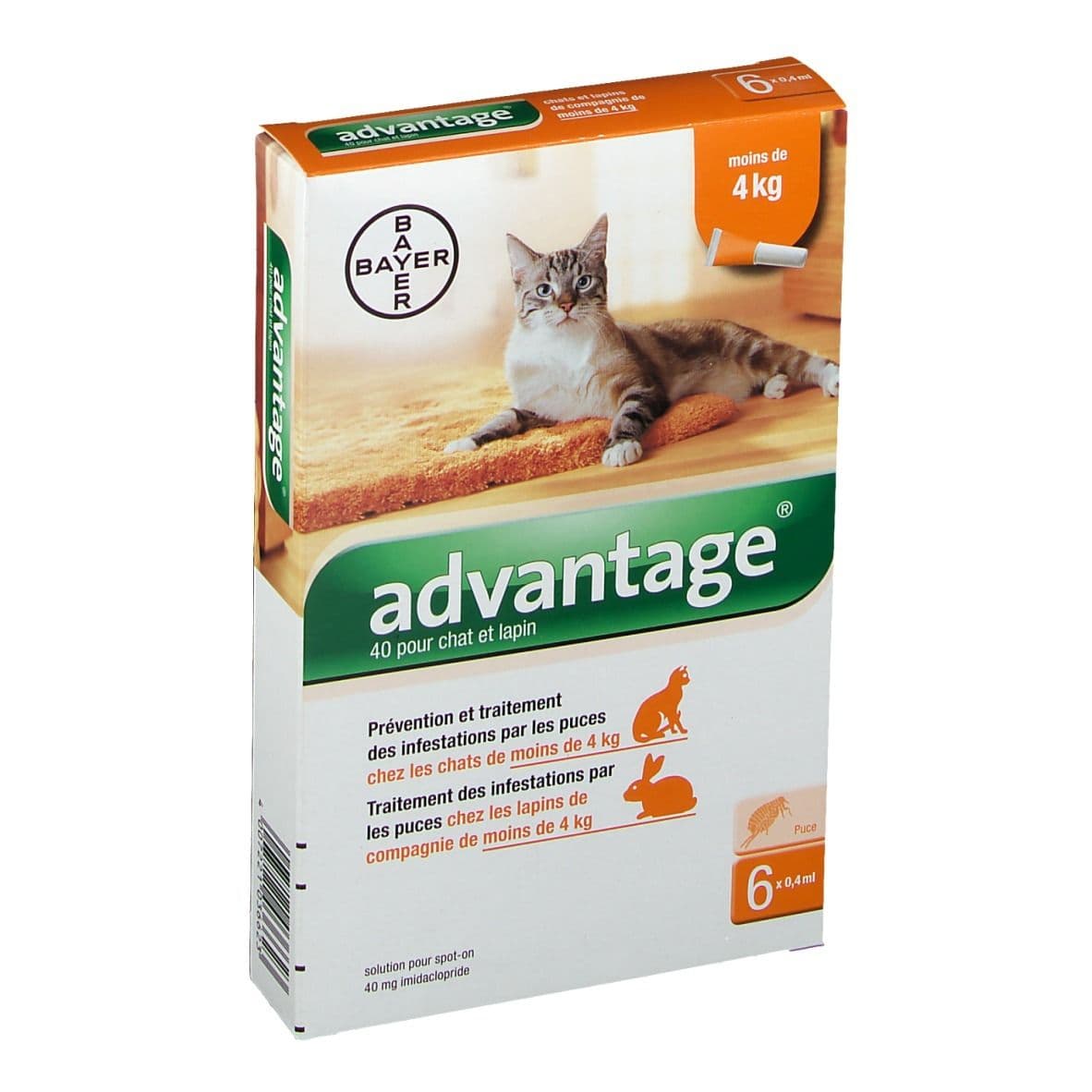 Advantage 40 pour chat et lapin Pipette(S) Unidose(S) 6 pc(s)