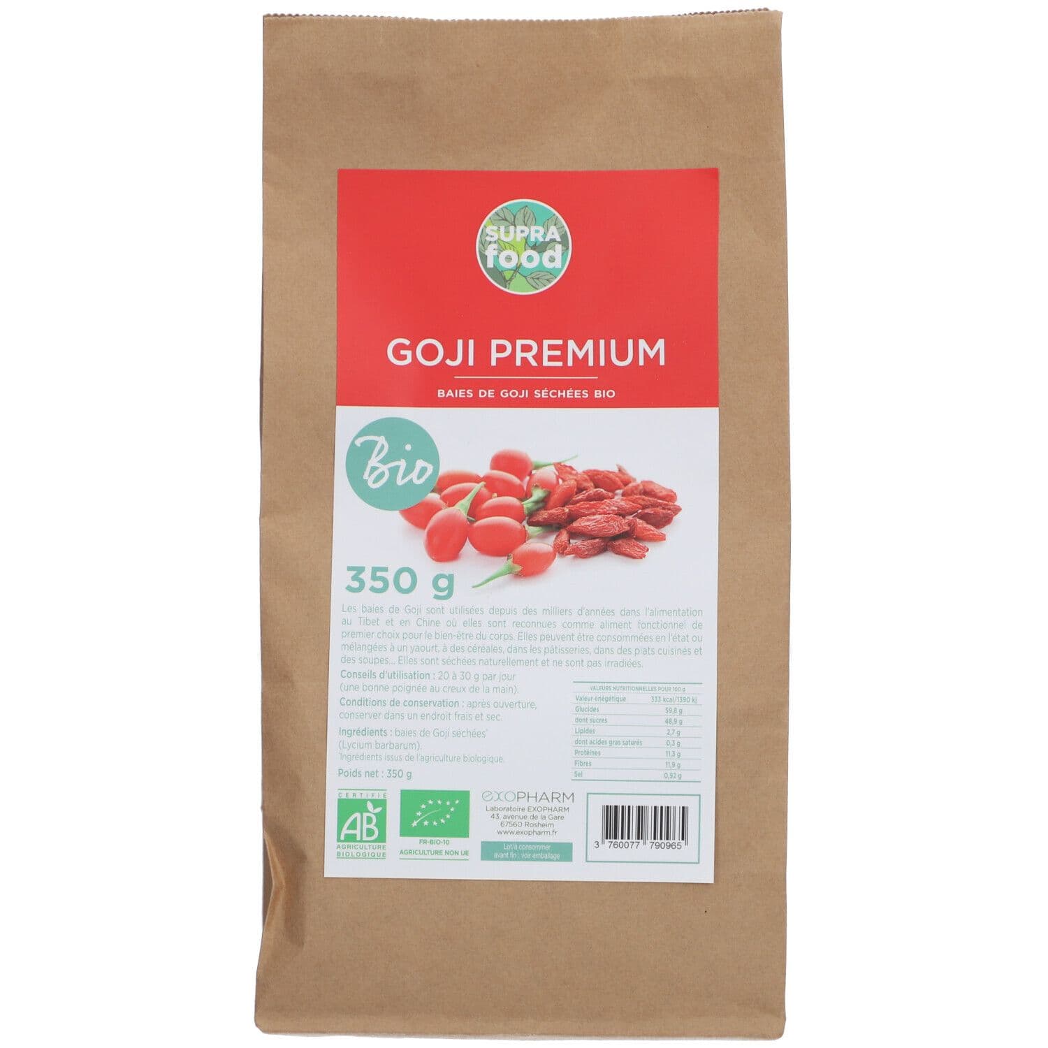 Exopharm Goji Premium Bio 350 g Aliment