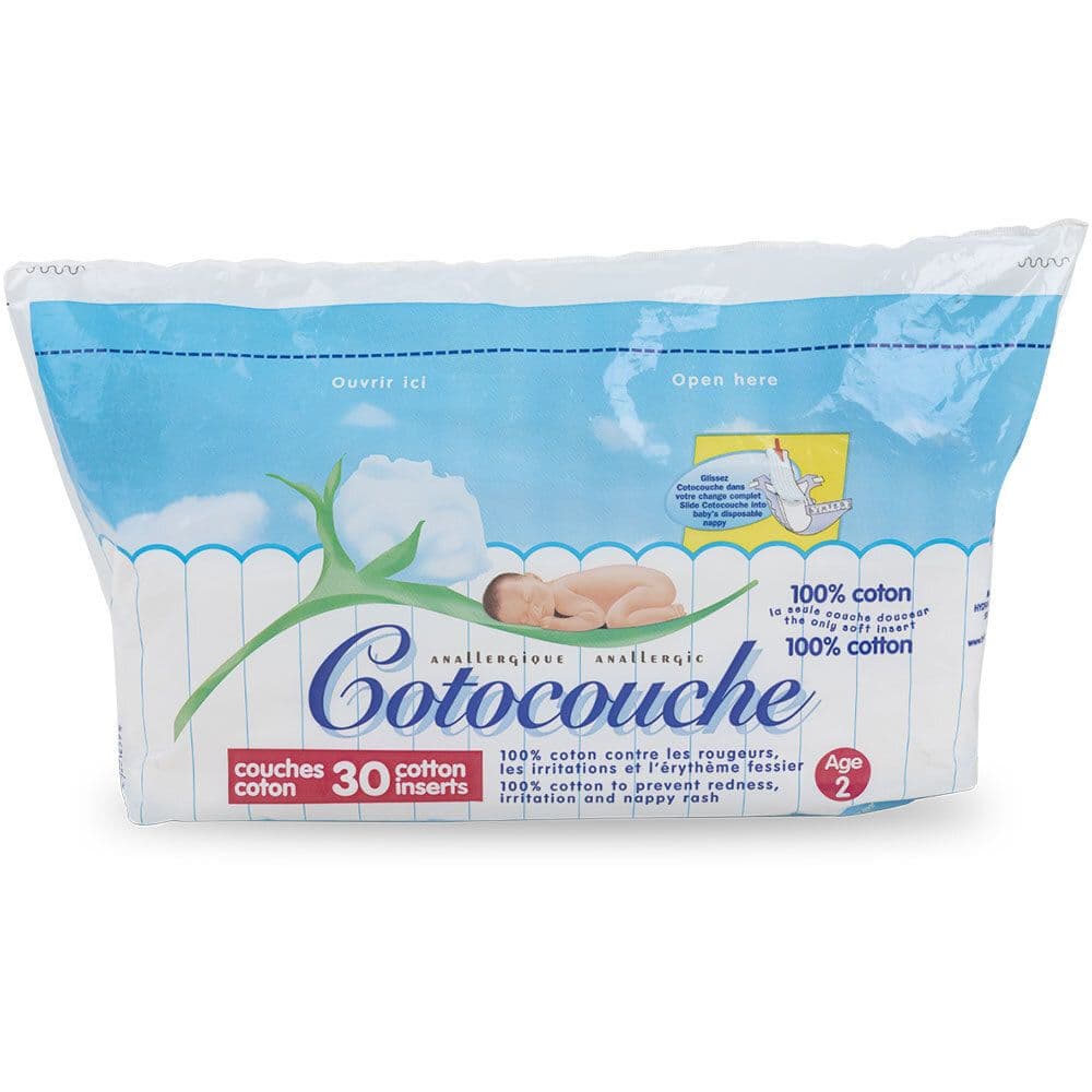Cotocouche Couches coton 2ème âge 30 pc(s) Couches