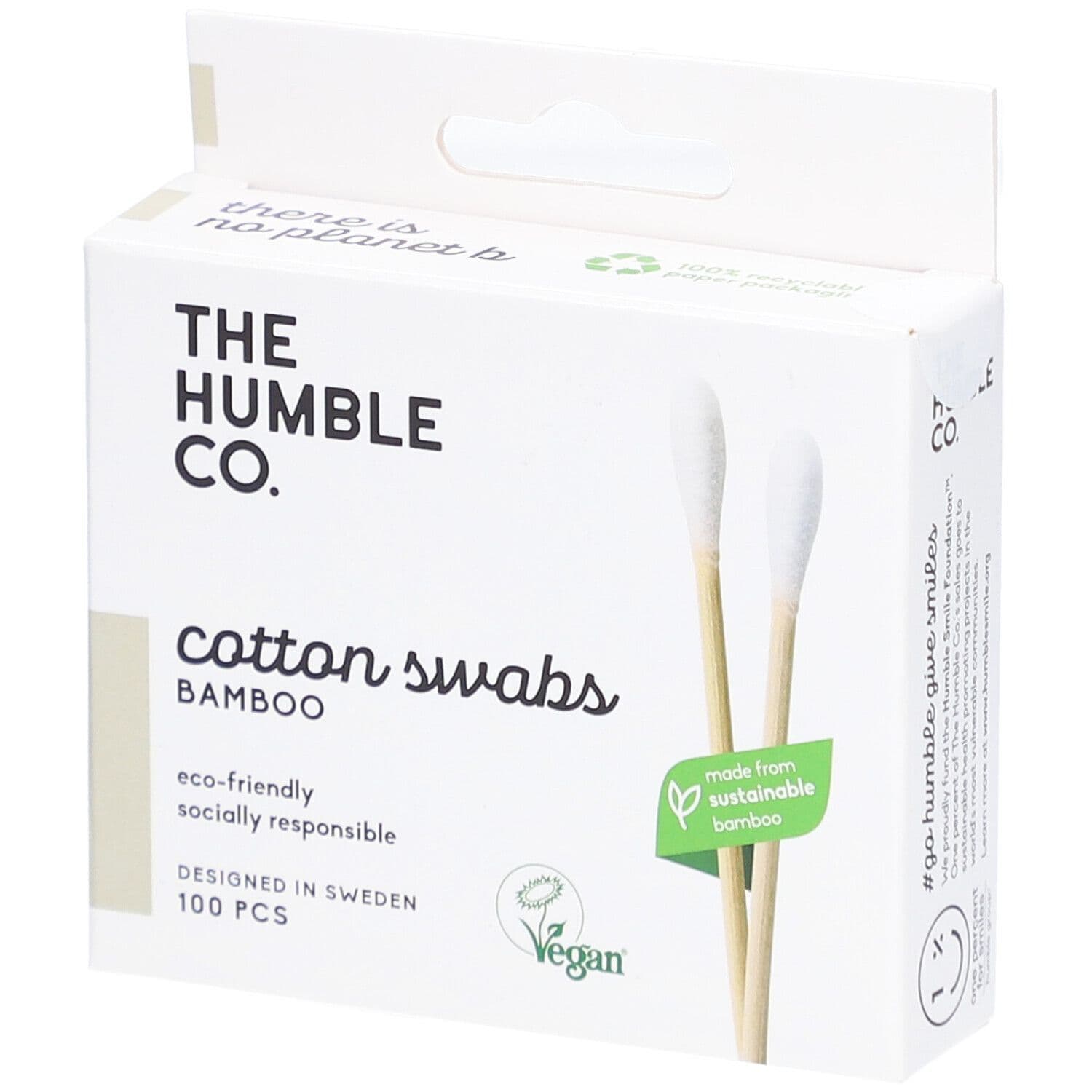 The Humble Co. Cotons-tiges Bambou Blanc Bâtonnet(S) 100 pc(s)