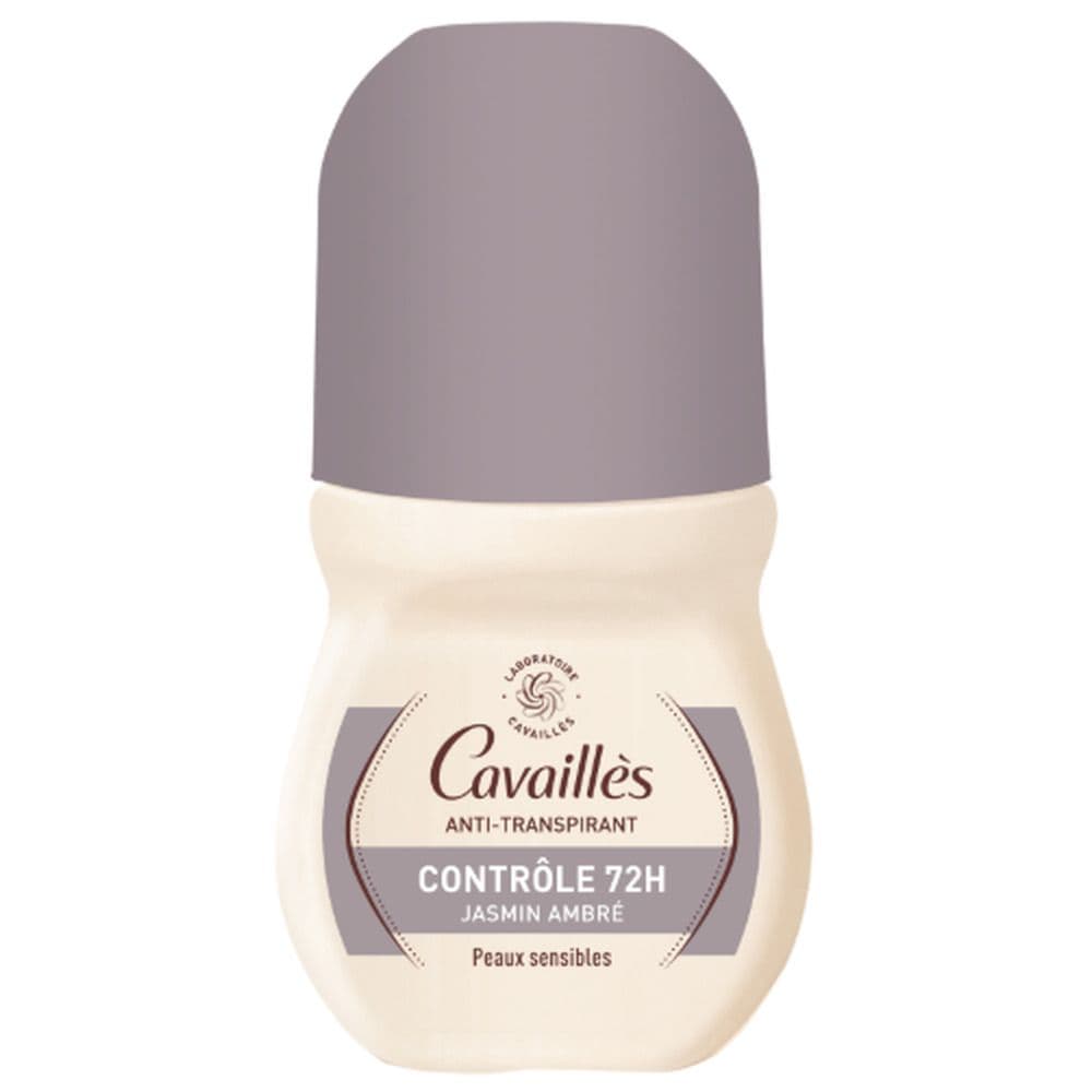 Rogé Cavaillès Anti-transpirant Contrôle 72h Jasmin Ambré Peaux sensibles Rouleau 100 ml