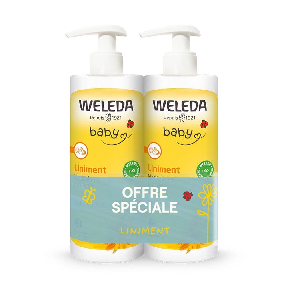 WELEDA Baby Liniment Soin nettoyant pour le Change Calendula Bio 800 ml Baume