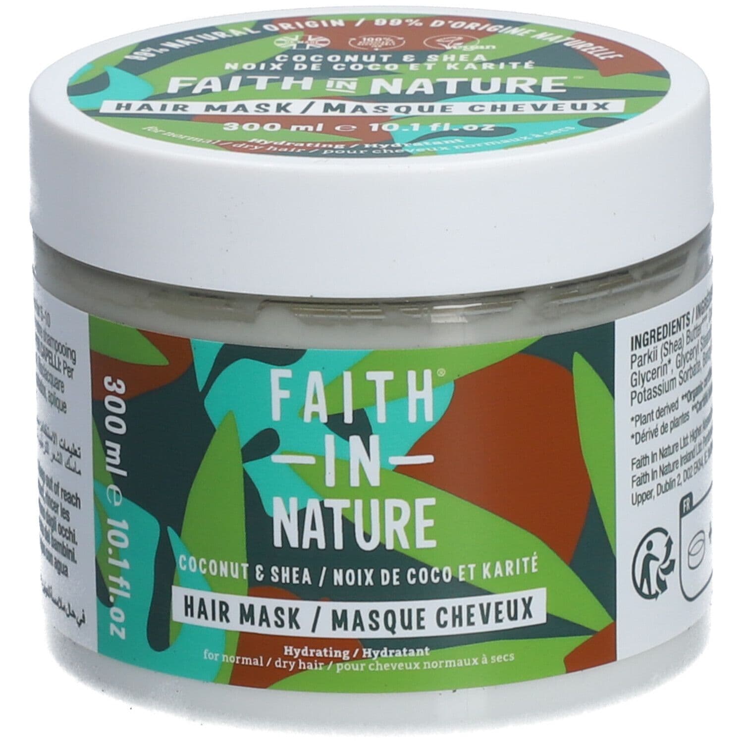 Faith In Nature Masque Cheveux Hydratant 300 ml Crème