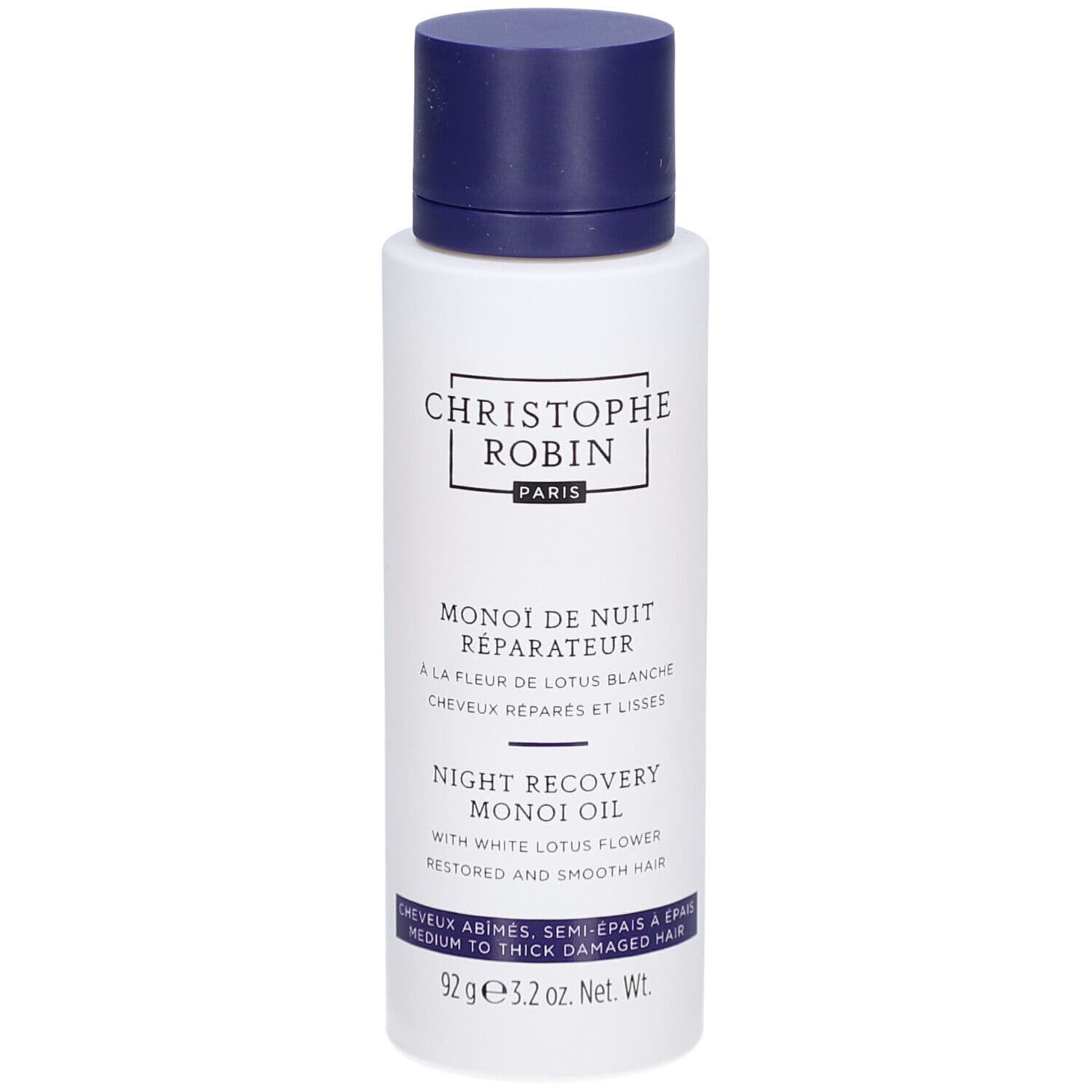 Christophe Robin Monoï de Nuit Réparateur à la Fleur de Lotus Blanche 92 g Huile