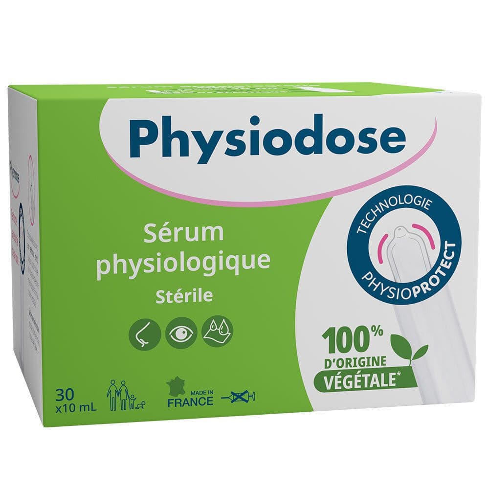 PHYSIODOSE Sérum Physiologique 30 x 10 ml 30x10 ml Gouttes Ophtalmiques Et Nasales