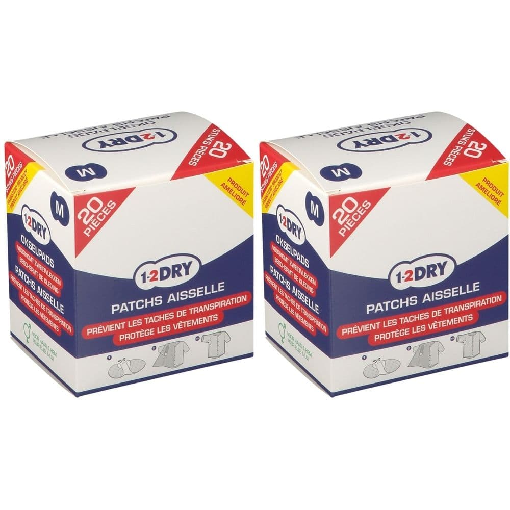 1-2 DRY Patchs aiselles Medium 2x20 pc(s) Compresses