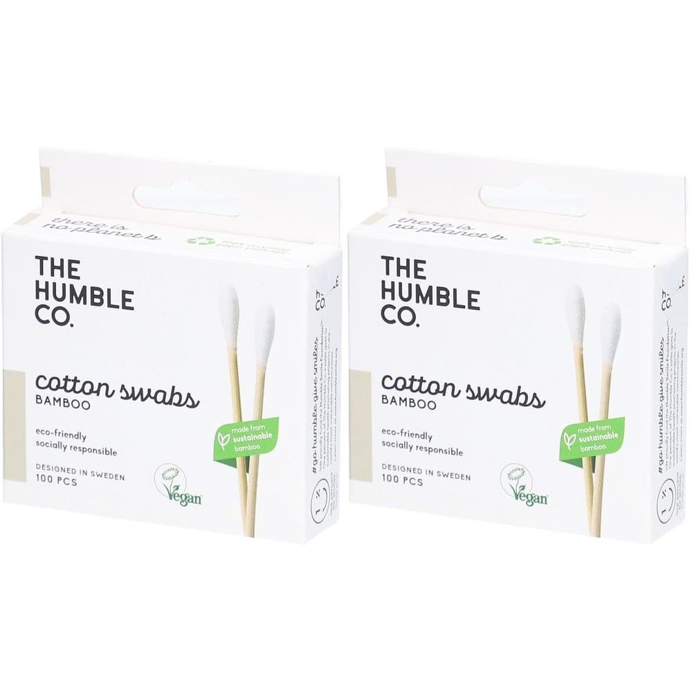 The Humble Co. Cotons-tiges Bambou Blanc 2x100 pc(s) Bâtonnet(S)