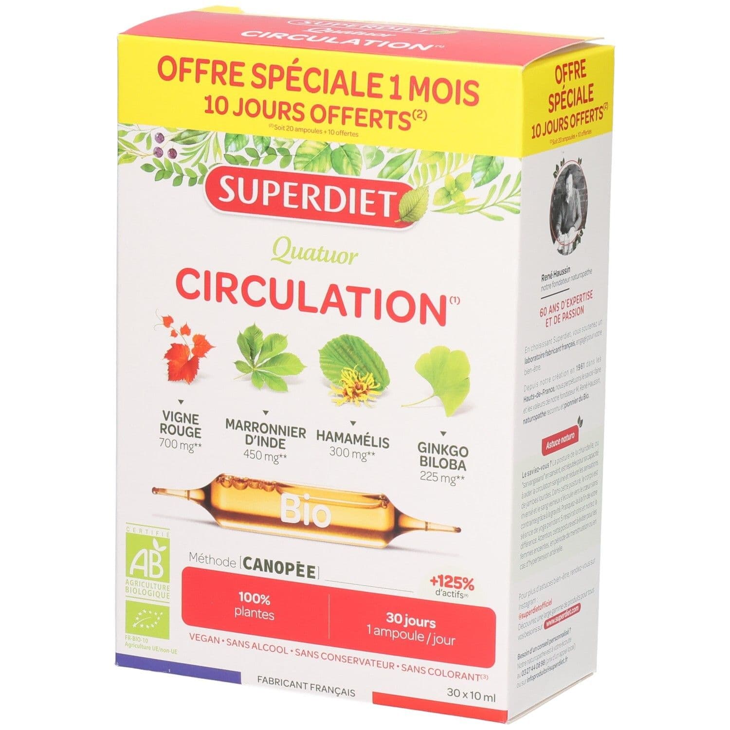 Superdiet Quatuor Circulation 450 ml Solution Orale