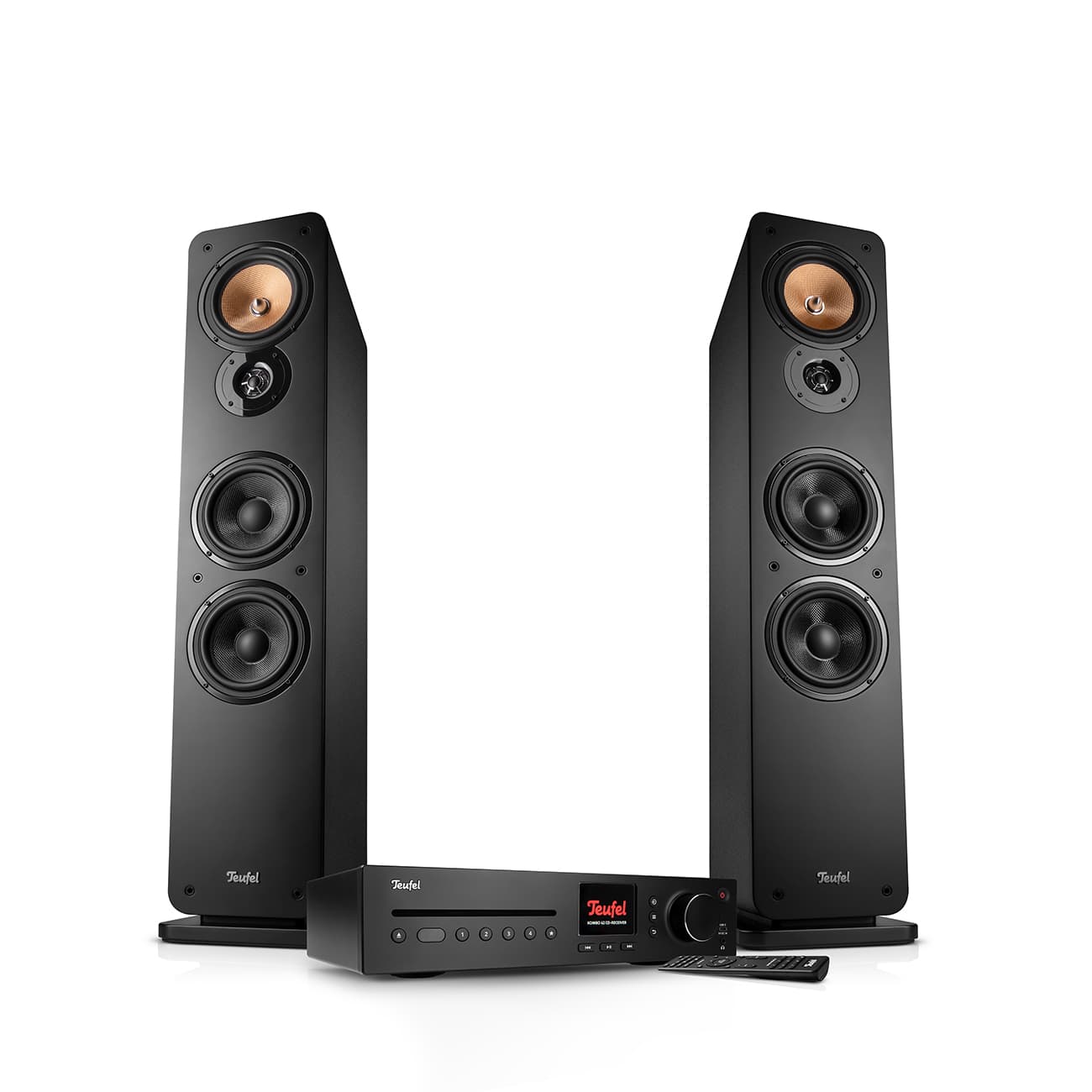 Teufel ULTIMA 40 Kombo 3 Ensemble stéréo Enceintes colonnes ULTIMA 40 à 3 voies Récepteur Bluetooth-CD-MP3 Radio DAB+