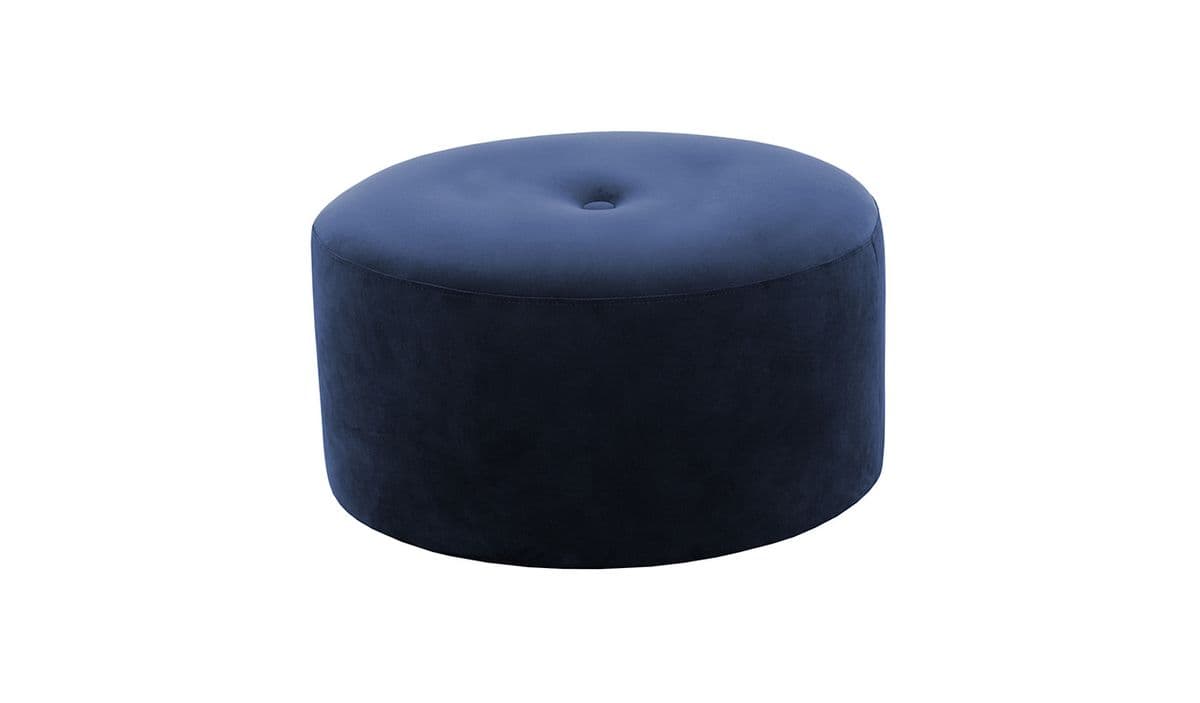 Grand pouf rond Flair - 4 boutons, olive - Velluto 9