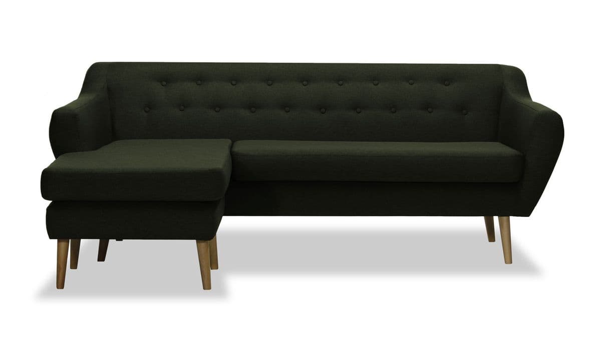 Canapé d’angle polyvalent Varde, vert foncé - Malmo 37