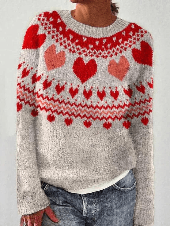 Pulls Femmes Géométrique Décontracté Printemps / Automne Quotidien Ample Manches Longues Laine/Tricot Régulier Régulier