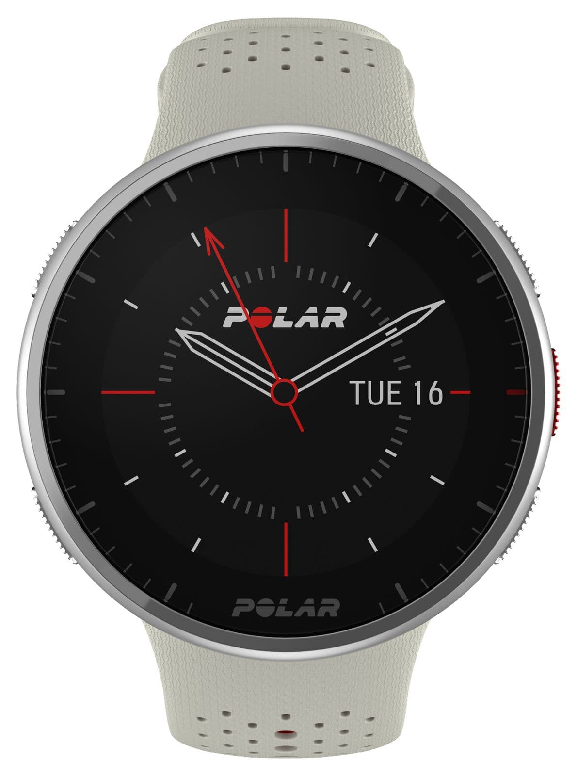 Polar Pacer pro de course gps avancée blanche neige montre