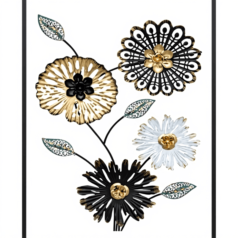 Atmosphera Décoration murale Florine 40 x 60 cm Métal assorti
