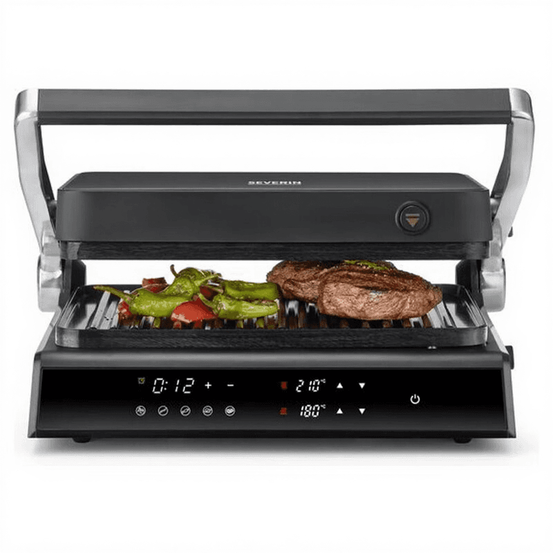 Severin RG 2399 - Gril de contact - 1800 W - 5 Programmes - Double commande de température
