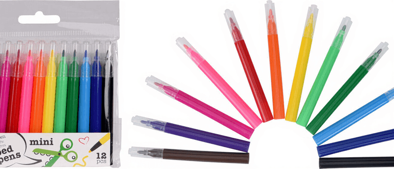 Lot de 12 mini marqueurs