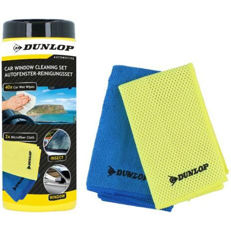 Dunlop - Kit de nettoyage des vitres de voiture, 3 pièces