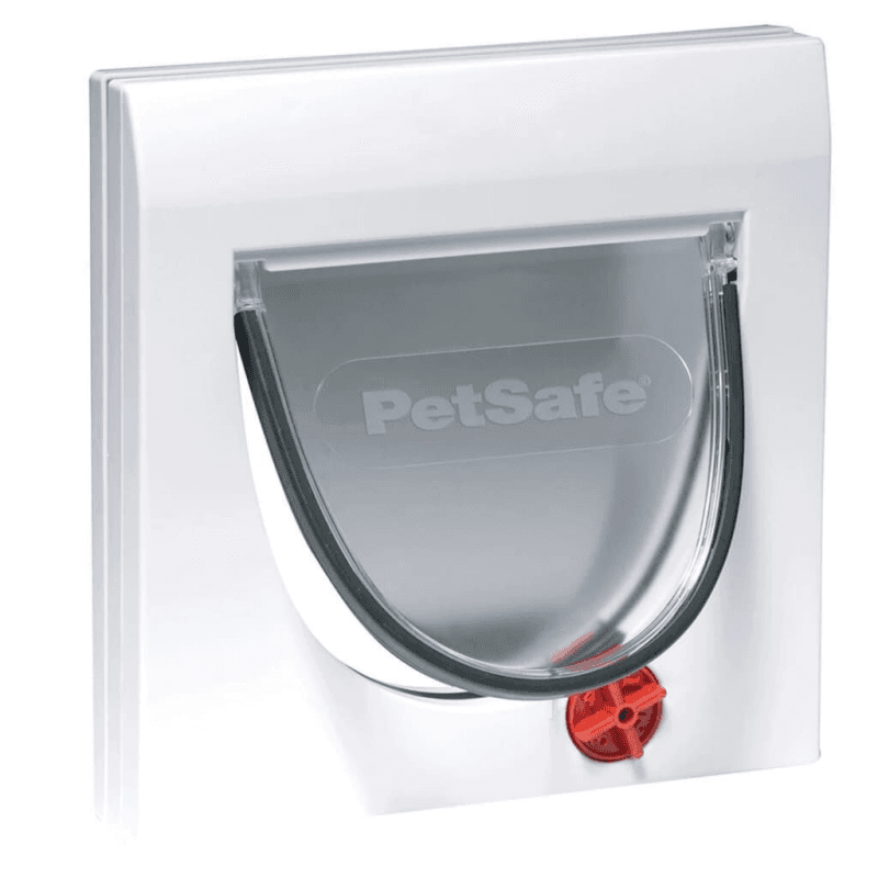 Petsafe Staywell Chatière classique à verrouillage manuel 4 positions avec tunnel - Blanc